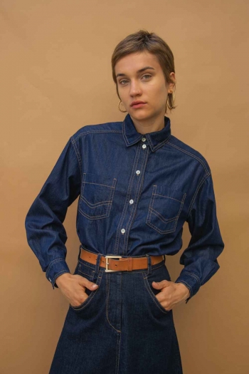 CAMISA AVA BLUE DENIM - Blue