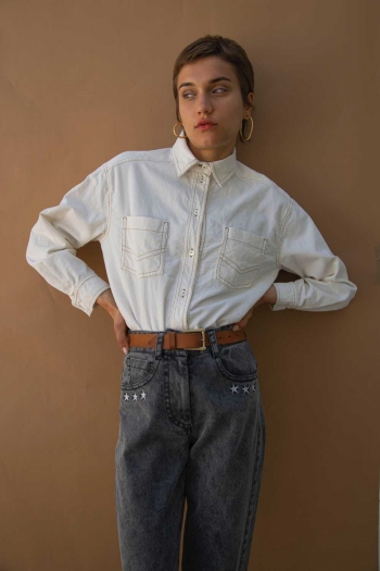 AVA SHIRT IN CORDUROY - White