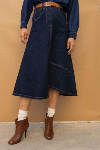 LOVE DENIM SKIRT - Washed blue