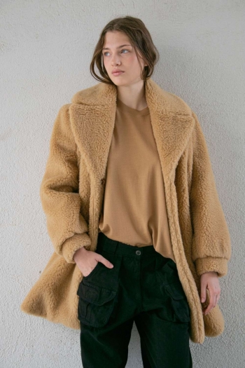 CANDY TEDDY COAT - Brown