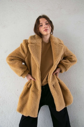 CANDY TEDDY COAT - Brown