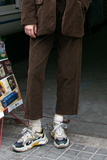 STRAIGHT CORDUROY PANTS -...