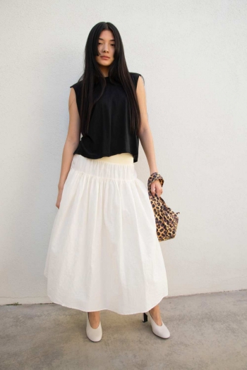 CHARLOTTE SKIRT IN POPELIN...