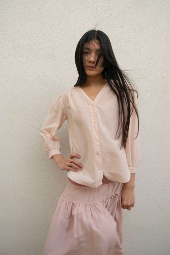 CARINE POPLIN SHIRT - Nude