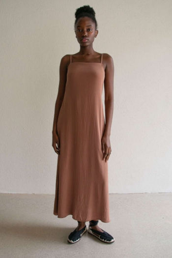 BODY STRAPPY DRESS - Walnut