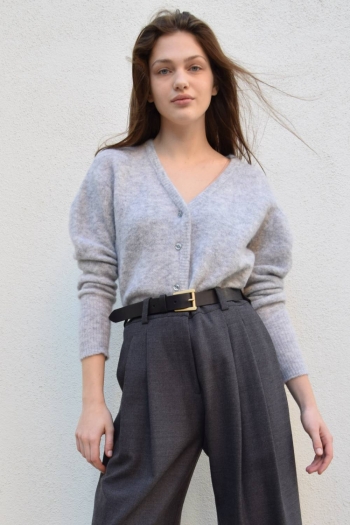 ECOLE CARDIGAN - Pearl Grey