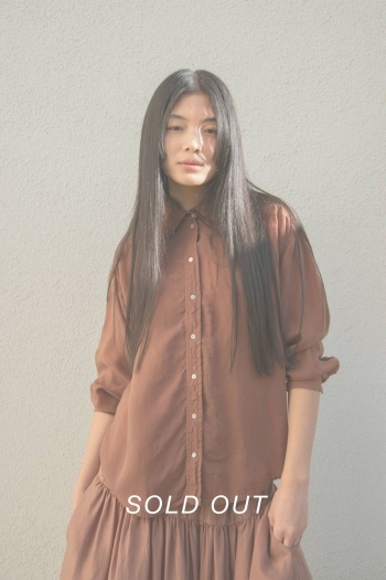 AVA CUPRO SHIRT - Walnut