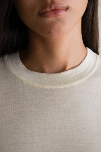BODY TOP ROUND NECK - Natural
