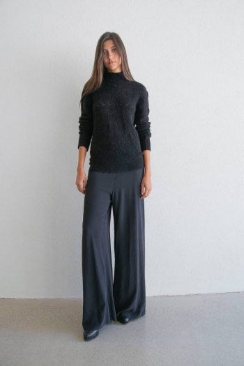 JAZZDANCER SILK PANTS - Black