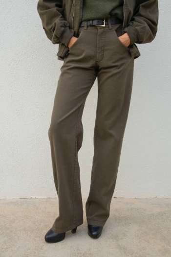 ZEYNEP COTTON TROUSERS - Khaki
