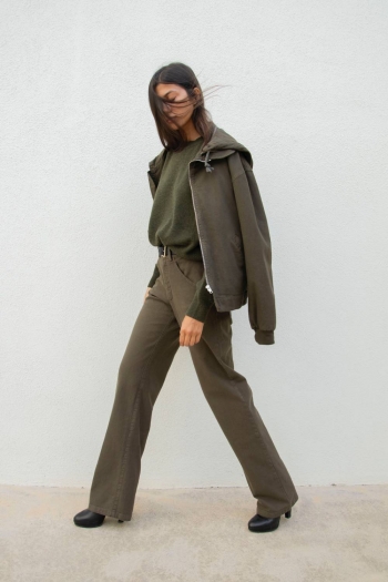 ZEYNEP COTTON TROUSERS - Khaki