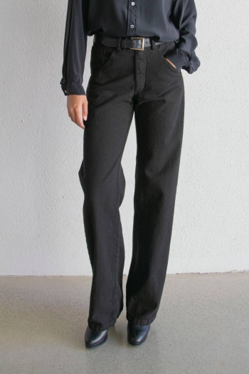 ZEYNEP COTTON TROUSERS - Black