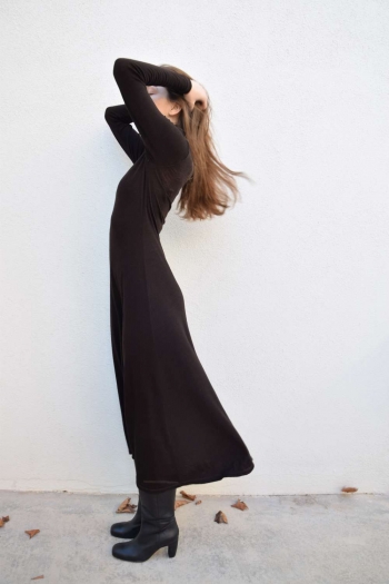 BODY DRESS IN WOOL - Marrón...