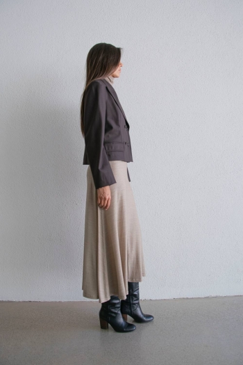 BODY DRESS IN WOOL - Visón