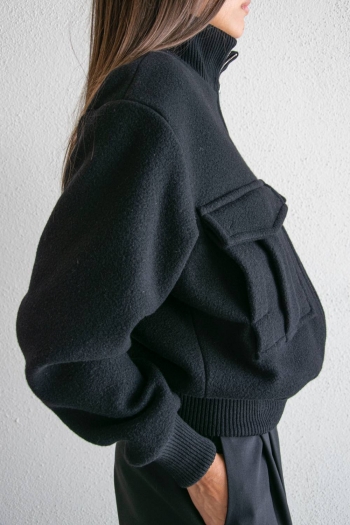BASEBALL JACKET IN WOOL
