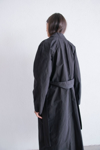 ECOLE TRENCH COTTON - Black