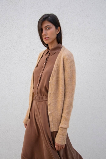 ECOLE CARDIGAN - Camel