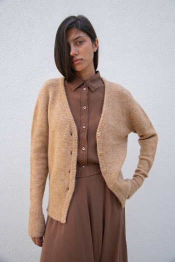 ECOLE CARDIGAN - Camel