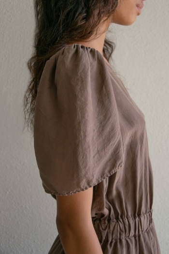 SHORT SLEEVES COQUETTE DRESS