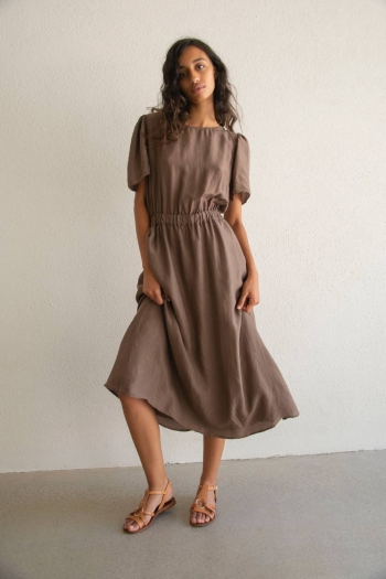 SHORT SLEEVES COQUETTE DRESS