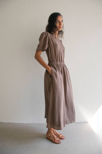 SHORT SLEEVES COQUETTE DRESS