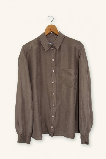 MAN PONGE SHIRT - Chocolate...
