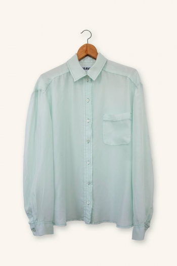 MAN PONGE SHIRT - Water Green