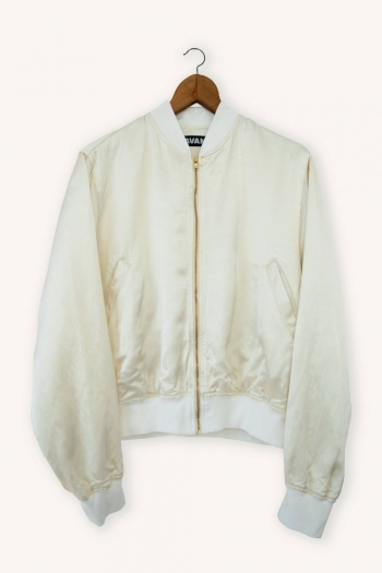 SATIN BOMBER - Mother-of-Pearl