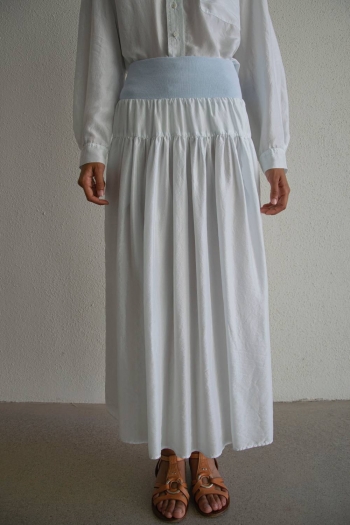 FALDA CHARLOTTE SEDA - Azul...