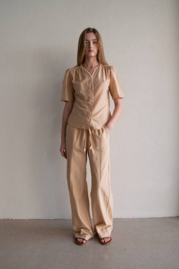 JOGGER POPLIN PANTS - Amber