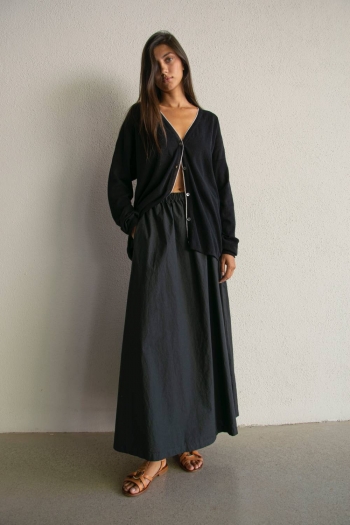 FALDA FLAIR LARGA - Negro