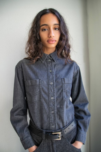 CAMISA LOVE DENIM - Negro...