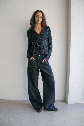 PANTALON ZEYNEP BAGGY - Negro