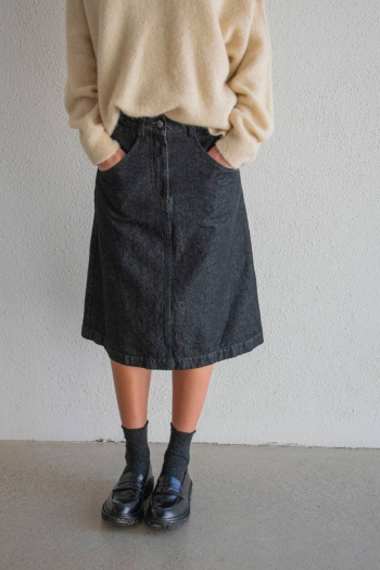 FALDA LOVE DENIM - Negro...