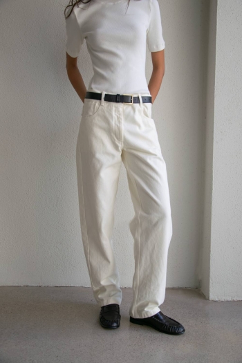PANTALÓN STRAIGHT - Blanco...
