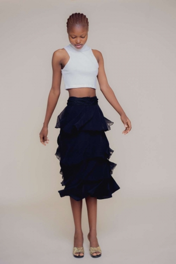 SKIRT EMMA WITH RUFFLES IN...