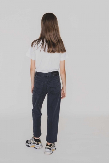 STRAIGHT JEANS - Washed black